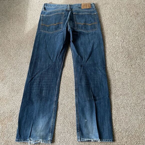 American Eagle Outfitters‎ Mens Relaxed Straight Leg Denim Jeans Blue Size 31/32 - Picture 3 of 12